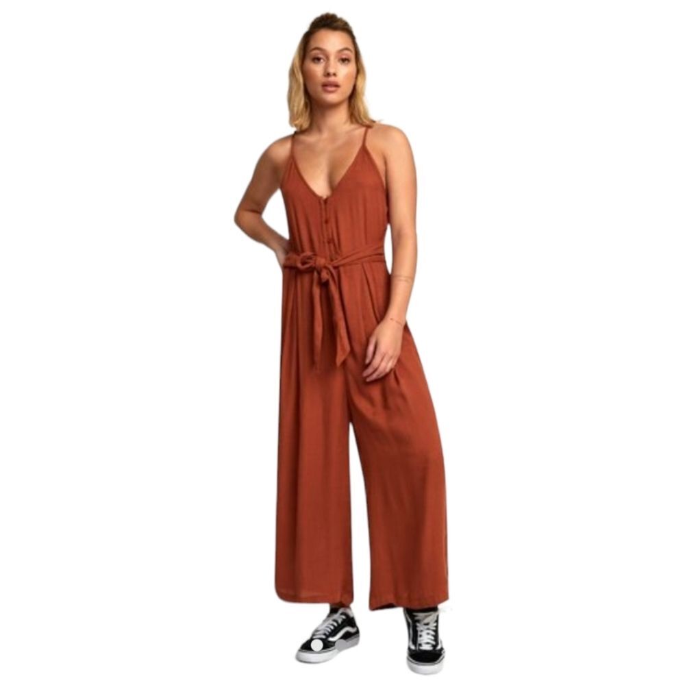 RVCA Island Wide-Leg Jumpsuit Womens Small